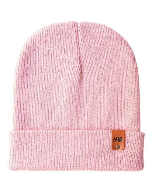 HAAKWEAR Knit Cuffed Beanie - Pearl Pink